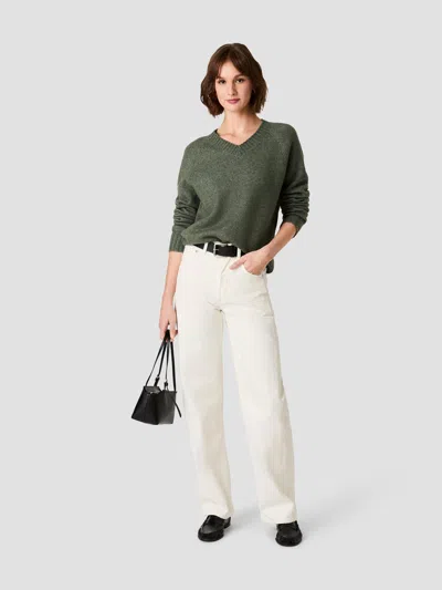 French Connection Suzie V-neck Sweater In Green