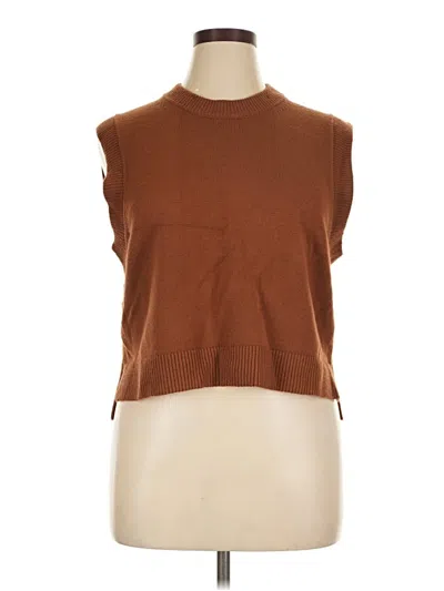Pre-owned French Connection Sweater Vest In Brown