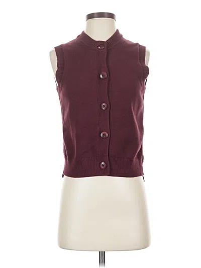 Pre-owned French Connection Sweater Vest In Burgundy