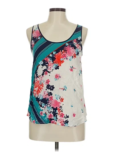 Pre-owned French Connection Tank Top Teal Halter Neckline Tops In Blue