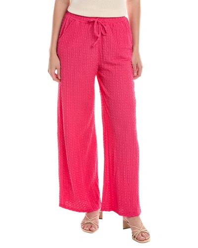 French Connection Tash Textured Trouser In Pink