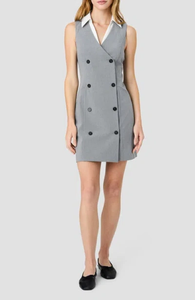 French Connection Tavi Double Breasted Coat Mindidress In Gray