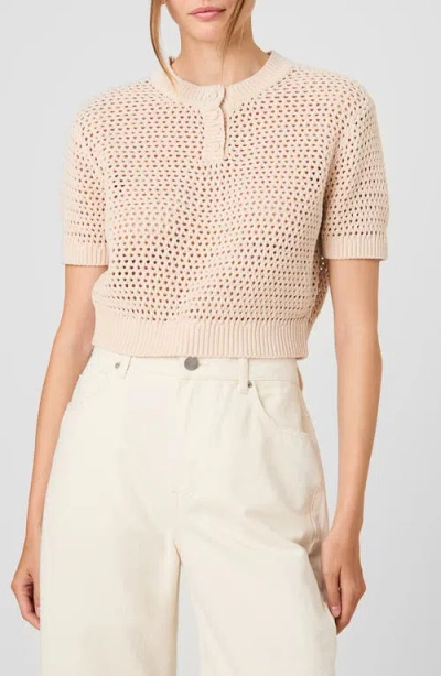 French Connection Teddy Open Stitch Sweater In Orange