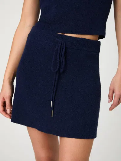 French Connection Terry Mini Skirt In Midnight Blue