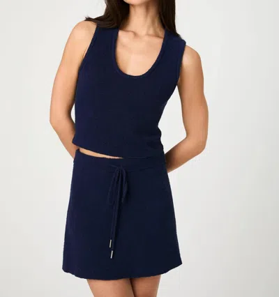 French Connection Terry Mini Skirt In Midnight Blue