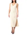 French Connection Terry Spun V Neck Midi Dress In Ecru In Ecru