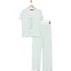 French Connection Tie Front Pajamas In Blue