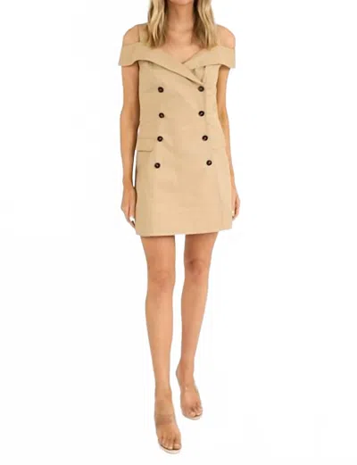 French Connection Trench Mini Dress In Khaki In Neutral