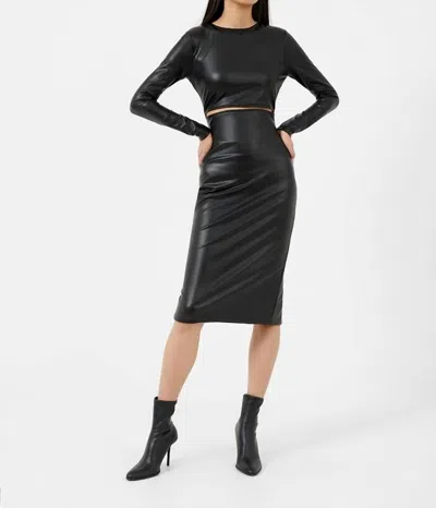 French Connection Trina Cut Out Midi Dress In Black