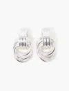 French Connection Triple Knot Earrings  Accessories In Silver