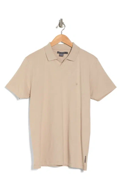 French Connection Trophy Cotton Polo In Stone