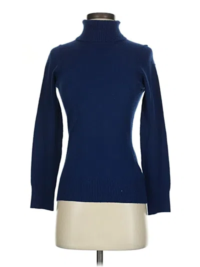 Pre-owned French Connection Turtleneck Sweater In Blue