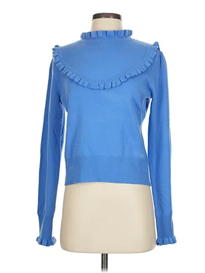 Pre-owned French Connection Turtleneck Sweater In Blue