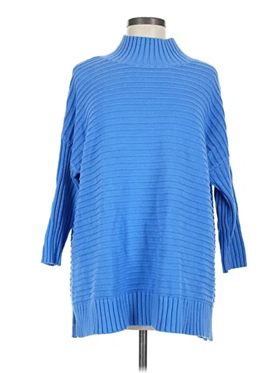 Pre-owned French Connection Turtleneck Sweater In Blue