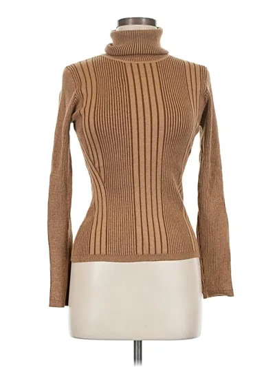 Pre-owned French Connection Turtleneck Sweater In Brown