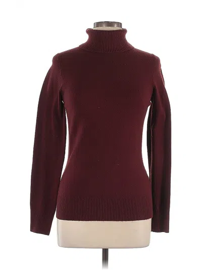 Pre-owned French Connection Turtleneck Sweater In Burgundy