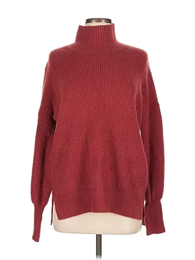 Pre-owned French Connection Turtleneck Sweater In Burgundy