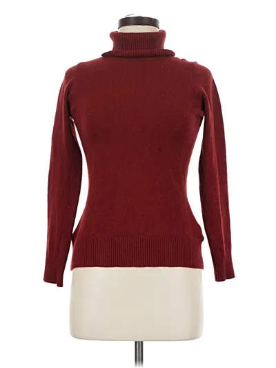 Pre-owned French Connection Turtleneck Sweater In Burgundy