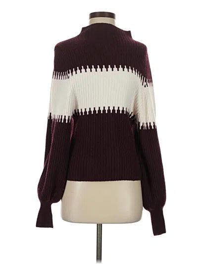 Pre-owned French Connection Turtleneck Sweater In Burgundy