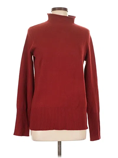 Pre-owned French Connection Turtleneck Sweater In Burgundy