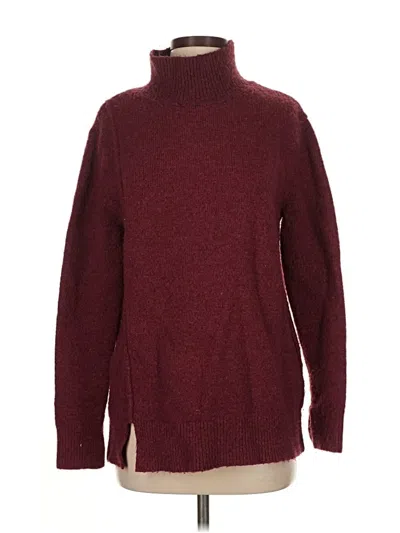 Pre-owned French Connection Turtleneck Sweater In Burgundy