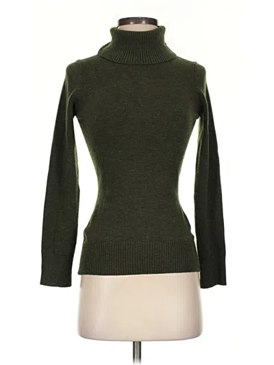 Pre-owned French Connection Turtleneck Sweater In Green
