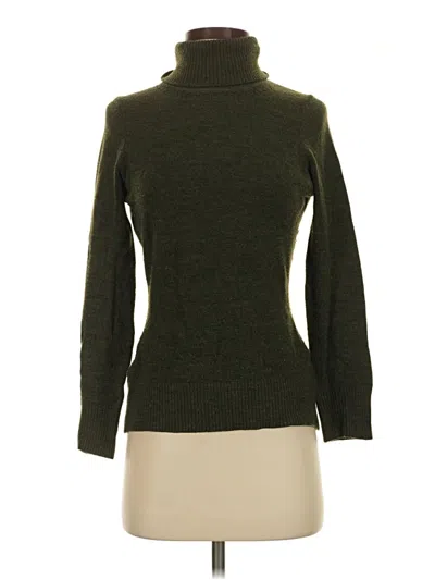 Pre-owned French Connection Turtleneck Sweater In Green