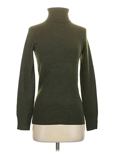 Pre-owned French Connection Turtleneck Sweater In Green