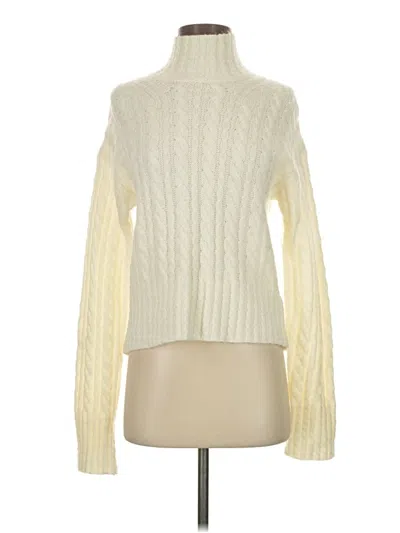 Pre-owned French Connection Turtleneck Sweater In Ivory