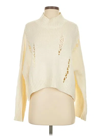 Pre-owned French Connection Turtleneck Sweater In Ivory