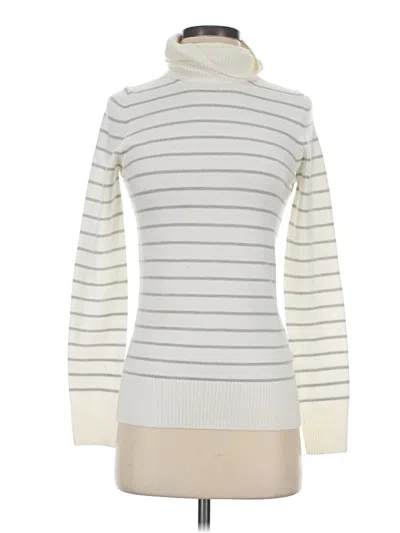 Pre-owned French Connection Turtleneck Sweater In Ivory