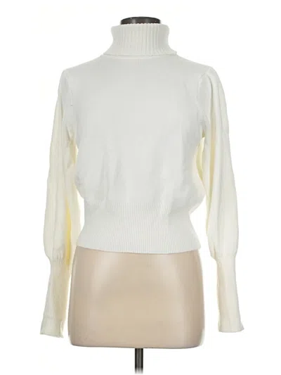 Pre-owned French Connection Turtleneck Sweater In Ivory