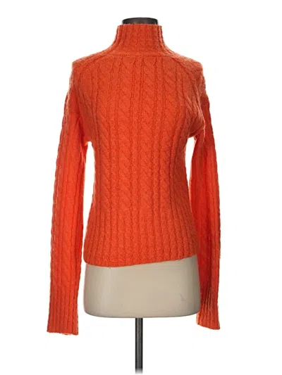 Pre-owned French Connection Turtleneck Sweater In Orange