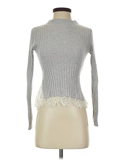 Pre-owned French Connection Turtleneck Sweater In Silver