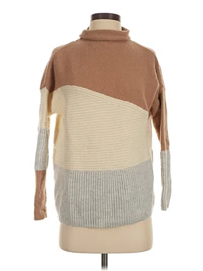 Pre-owned French Connection Turtleneck Sweater In Tan