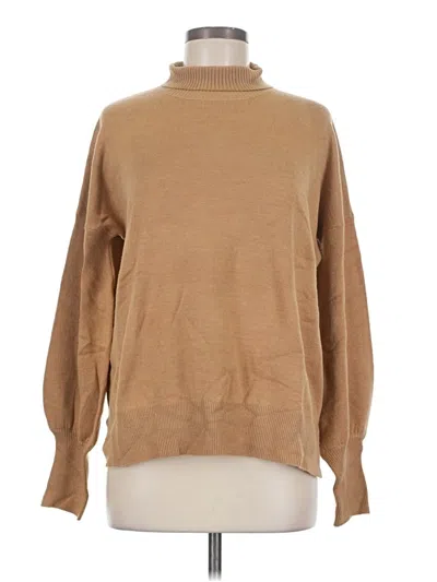 Pre-owned French Connection Turtleneck Sweater In Tan