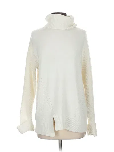 Pre-owned French Connection Turtleneck Sweater In White
