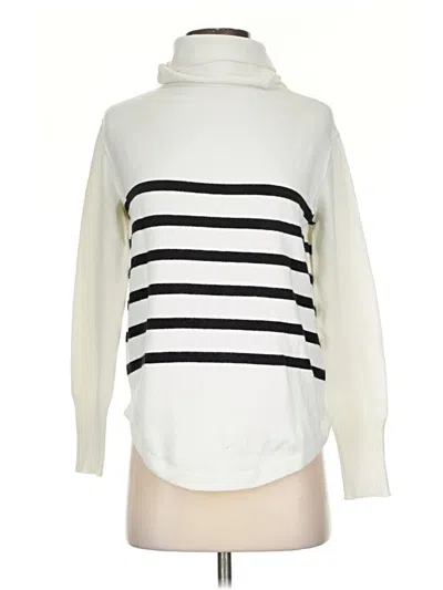 Pre-owned French Connection Turtleneck Sweater In White