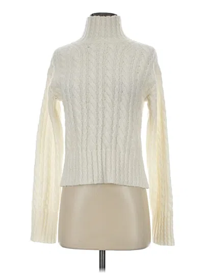 Pre-owned French Connection Turtleneck Sweater In White