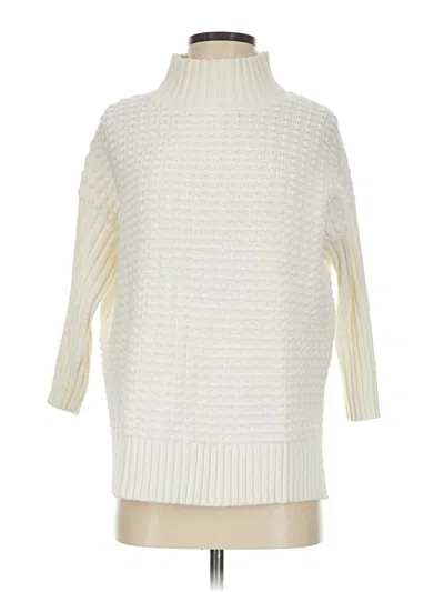Pre-owned French Connection Turtleneck Sweater In White
