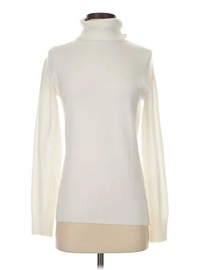 Pre-owned French Connection Turtleneck Sweater In White