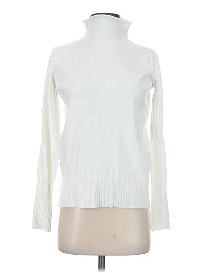 Pre-owned French Connection Turtleneck Sweater In White