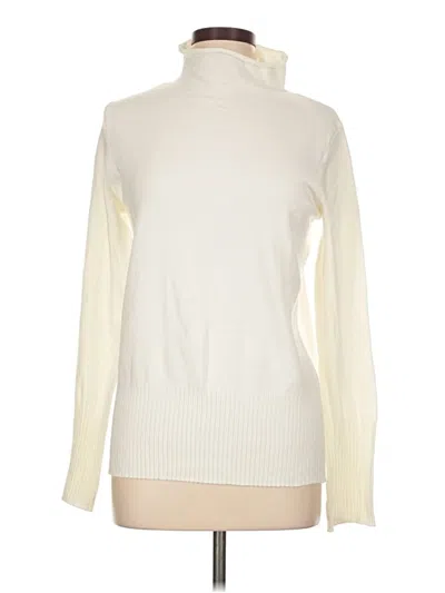 Pre-owned French Connection Turtleneck Sweater In White