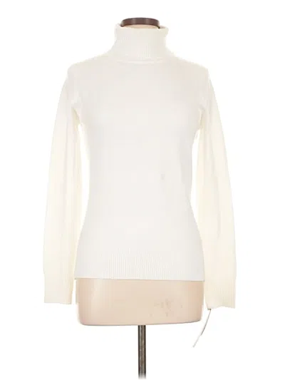Pre-owned French Connection Turtleneck Sweater In White