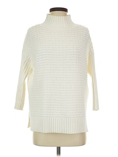 Pre-owned French Connection Turtleneck Sweater In White