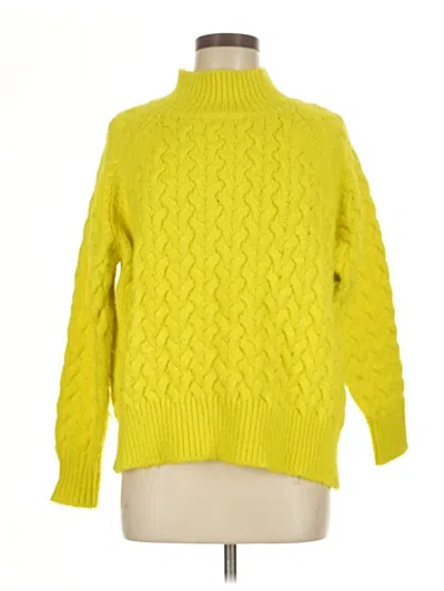 Pre-owned French Connection Turtleneck Sweater In Yellow