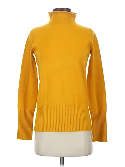 Pre-owned French Connection Turtleneck Sweater In Yellow