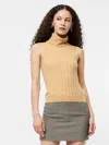 French Connection Padma Fine Knit Turtleneck Tank Top