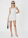 French Connection Metallic Tweed Minidress In White