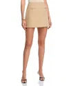 French Connection Twill Trench Mini Skirt In Brown